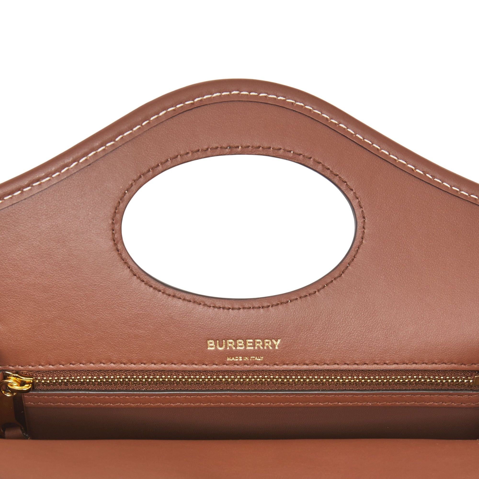 Mini sac Pocket en maille à motif check - Dark Birch Brown Check