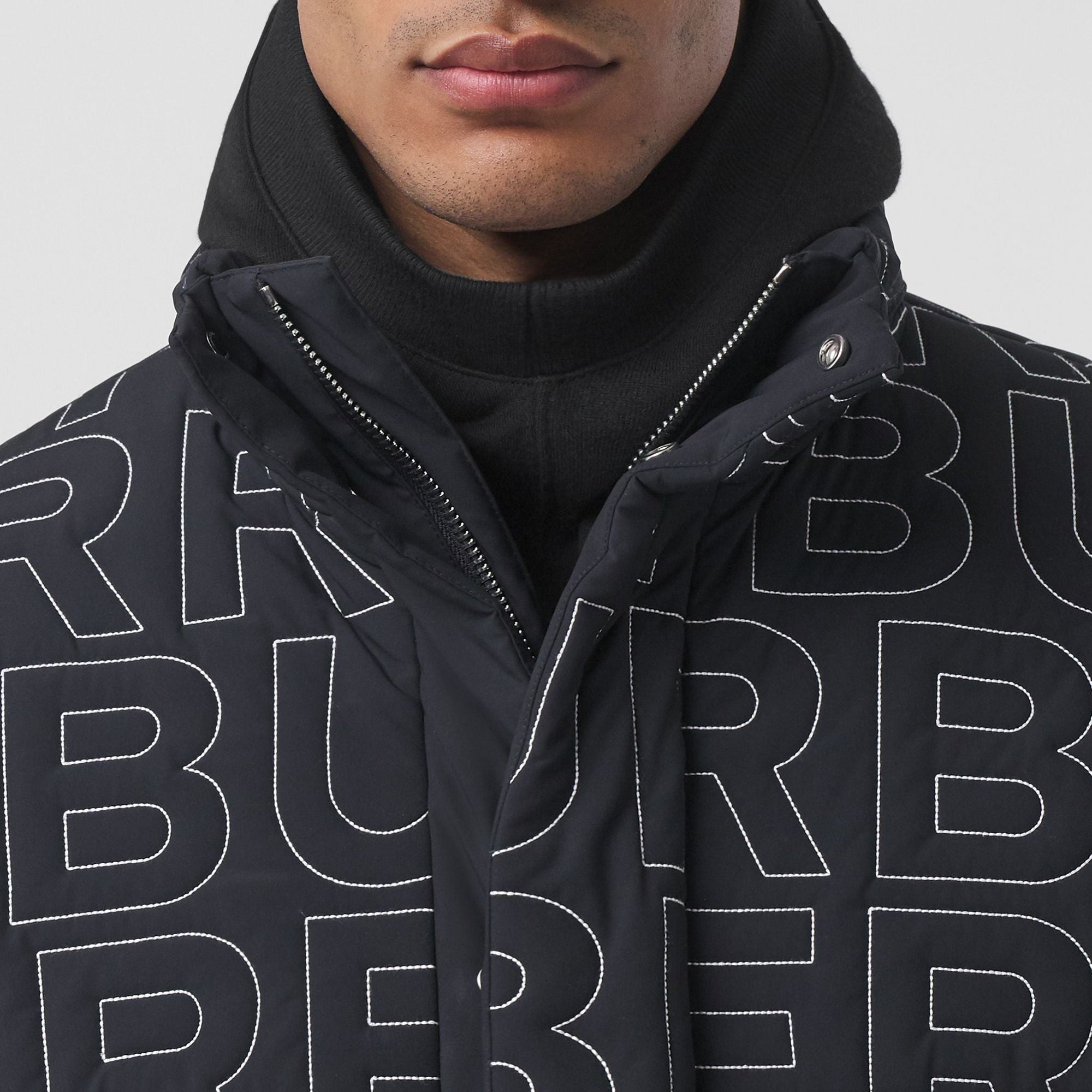 Cagoule à bordure côtelée - Black