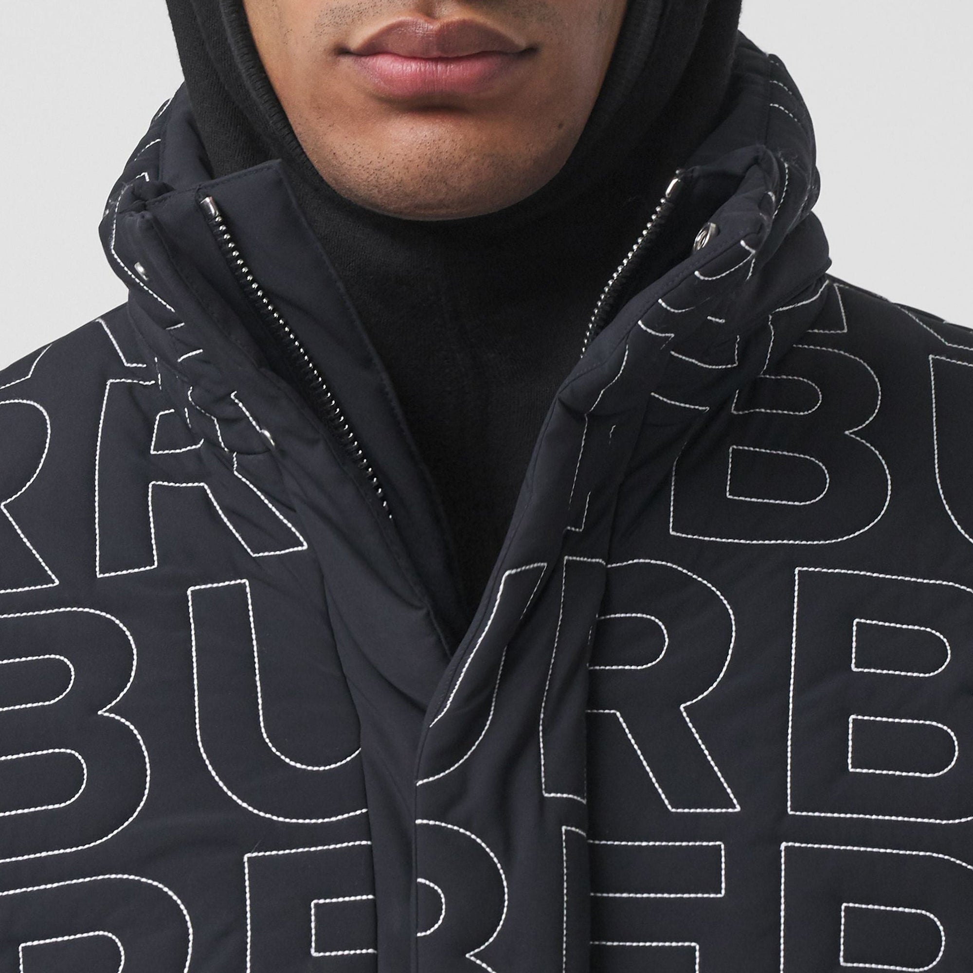 Cagoule à bordure côtelée - Black