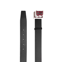 Ceinture en cuir à lettre - Black