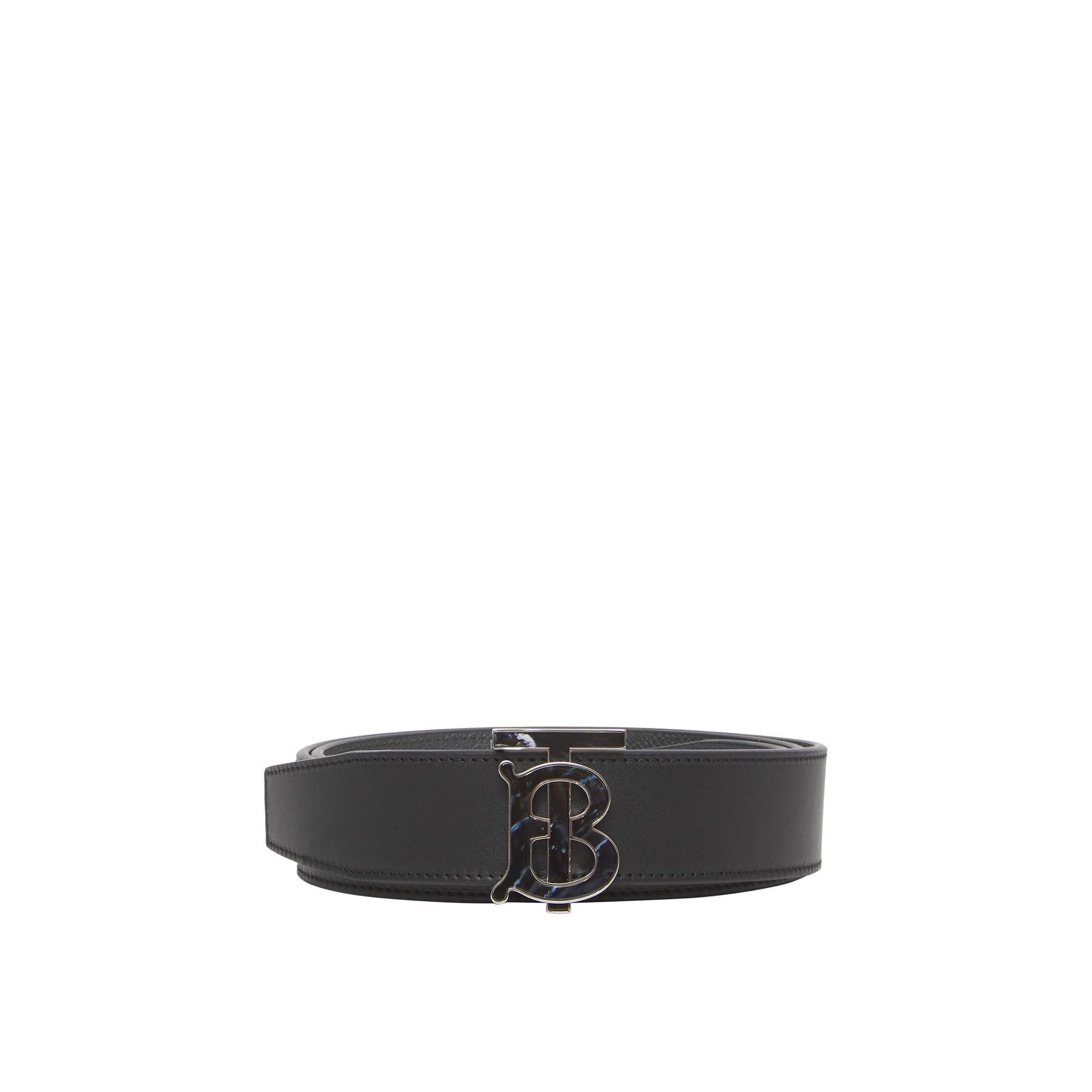Ceinture réversible en cuir Monogram - Black & Grey