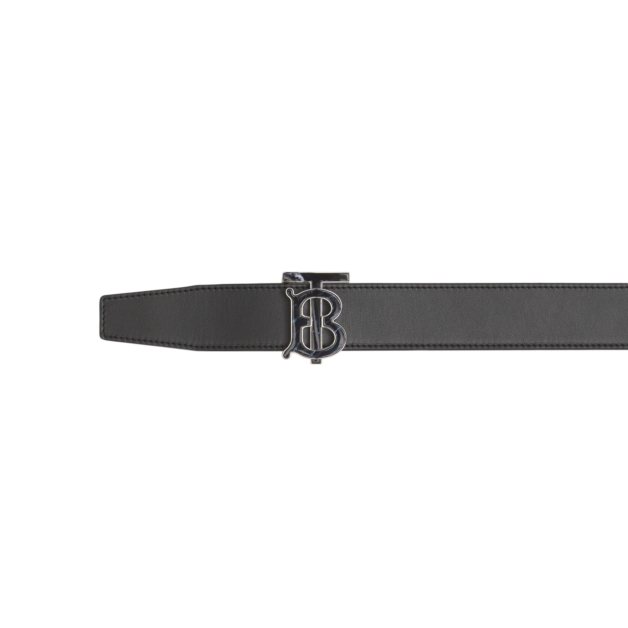 Ceinture réversible en cuir Monogram - Black & Grey