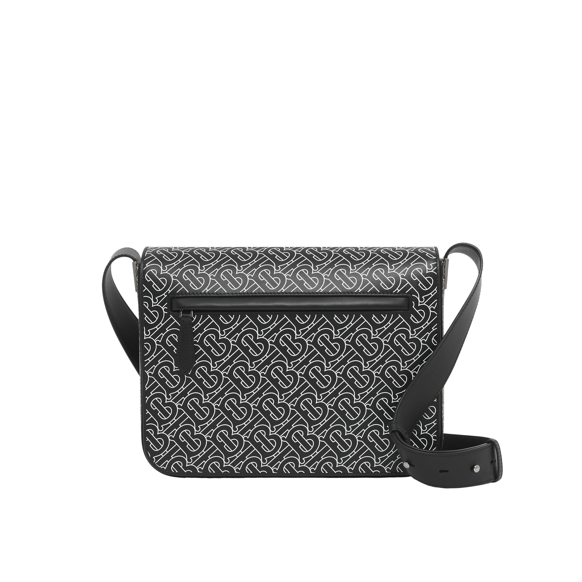 Petit sac Messenger en cuir Monogram - Black & White