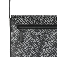 Petit sac Messenger en cuir Monogram - Black & White