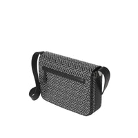 Petit sac Messenger en cuir Monogram - Black & White