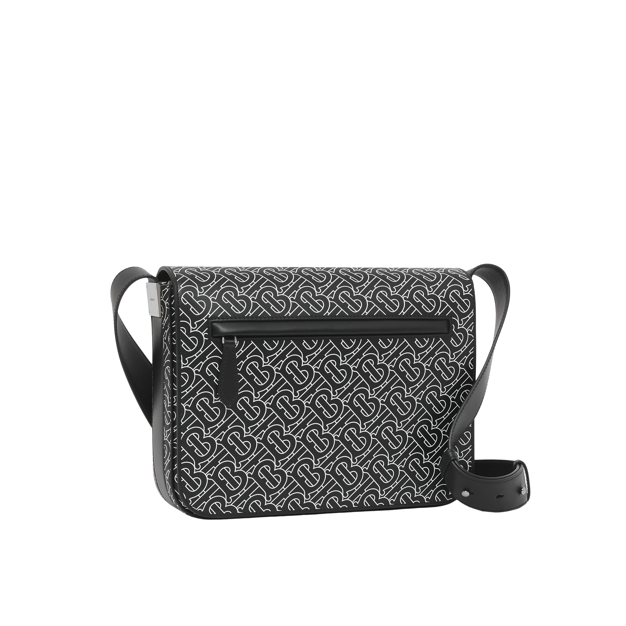Petit sac Messenger en cuir Monogram - Black & White