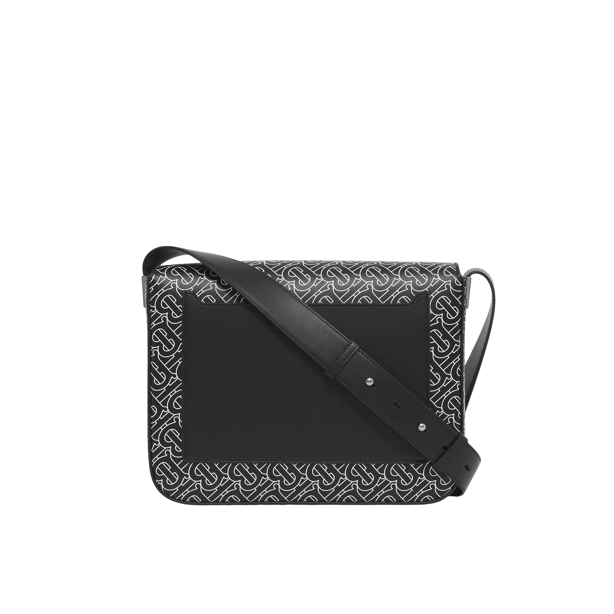 Petit sac Messenger en cuir Monogram - Black & White