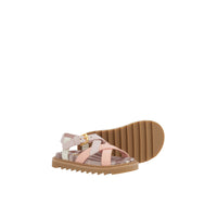 Sandales en cuir et à motif Vintage check - Powder Pink