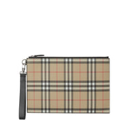Pochette zippée à motif Vintage check - Archive Beige