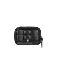 Pochette Lola en cuir d'agneau matelassé - Black