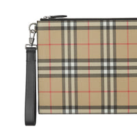 Pochette zippée à motif Vintage check - Archive Beige
