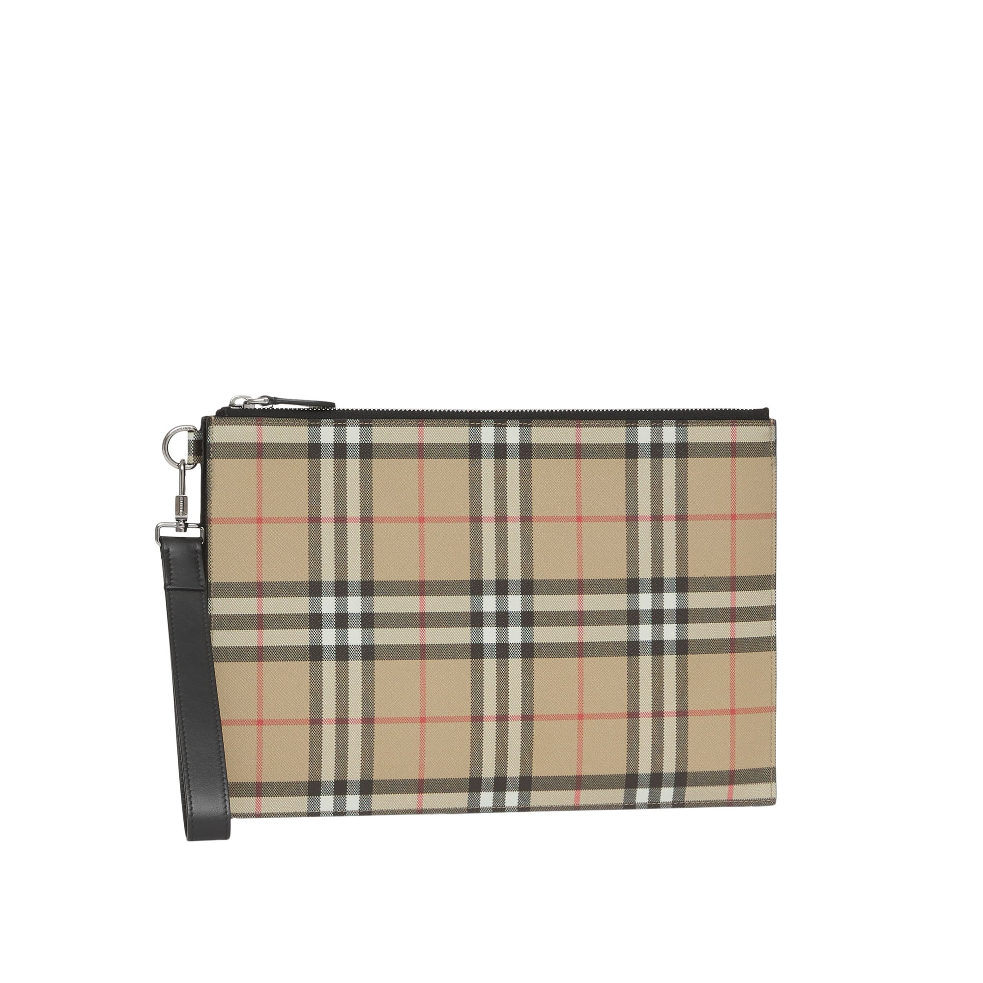 Pochette zippée à motif Vintage check - Archive Beige