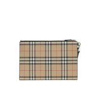 Pochette zippée à motif Vintage check - Archive Beige
