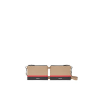 Sac à bandoulière à rayures en cuir - Driftwood & Black