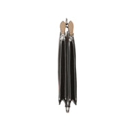 Sac à bandoulière à rayures en cuir - Driftwood & Black