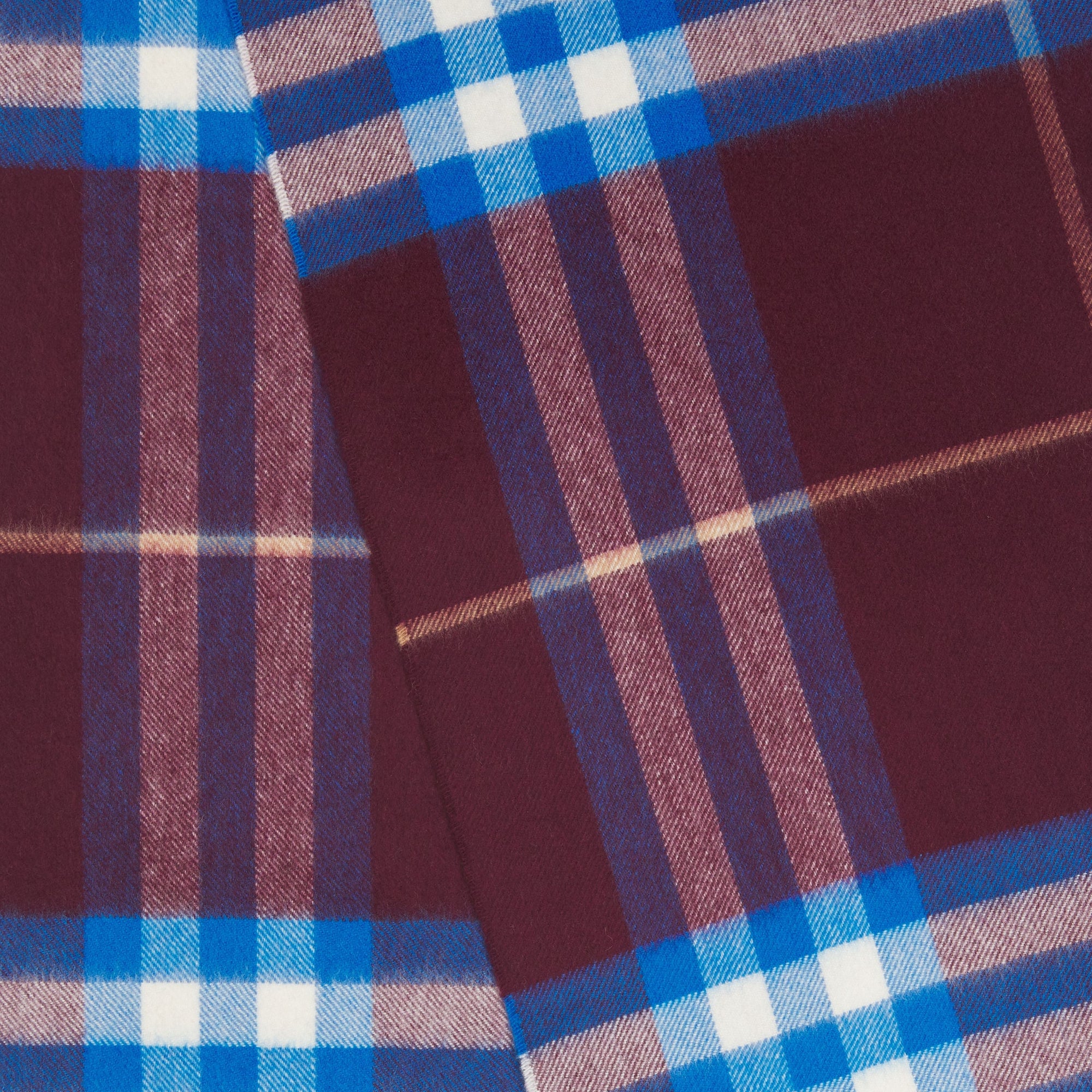 Écharpe classique en cachemire - Cherry Velvet & Blue