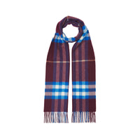 Écharpe classique en cachemire - Cherry Velvet & Blue