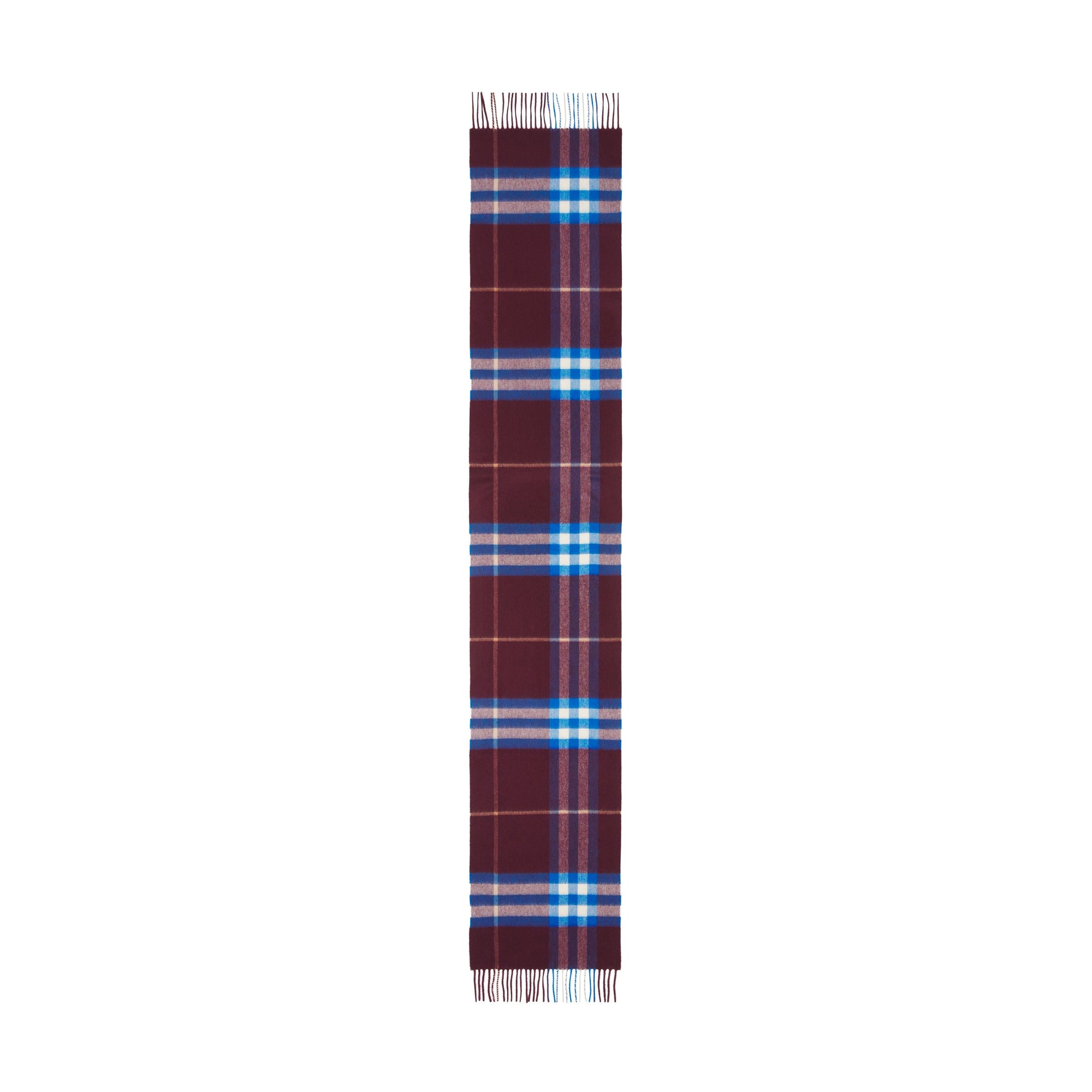 Écharpe classique en cachemire - Cherry Velvet & Blue
