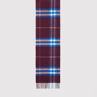 Écharpe classique en cachemire - Cherry Velvet & Blue