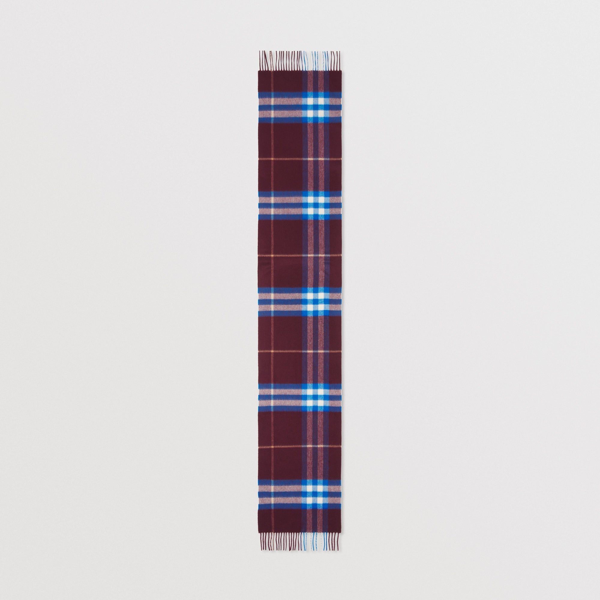 Écharpe classique en cachemire - Cherry Velvet & Blue