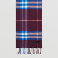 Écharpe classique en cachemire - Cherry Velvet & Blue