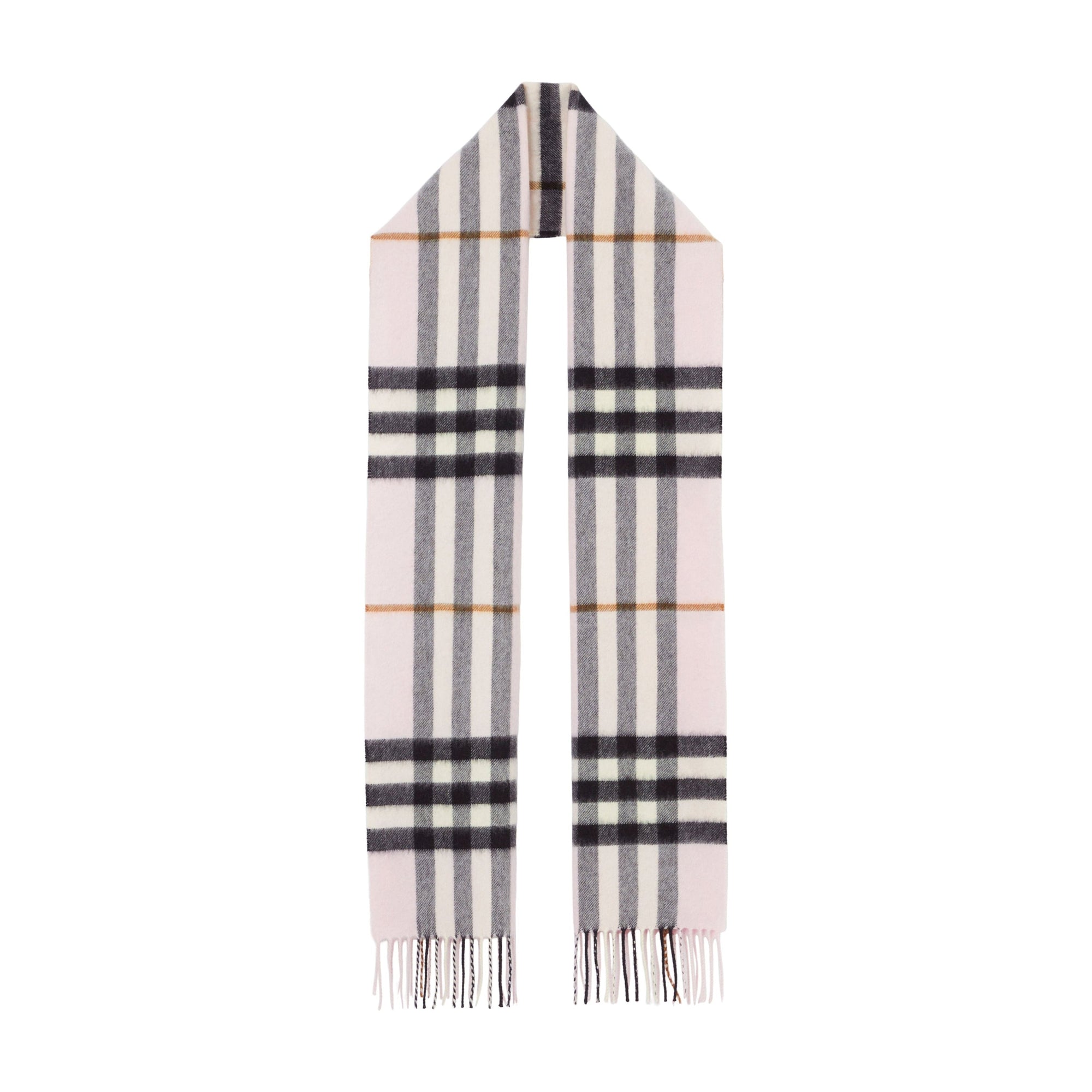 Écharpe en cachemire Burberry à motif check - Pale Candy Pink