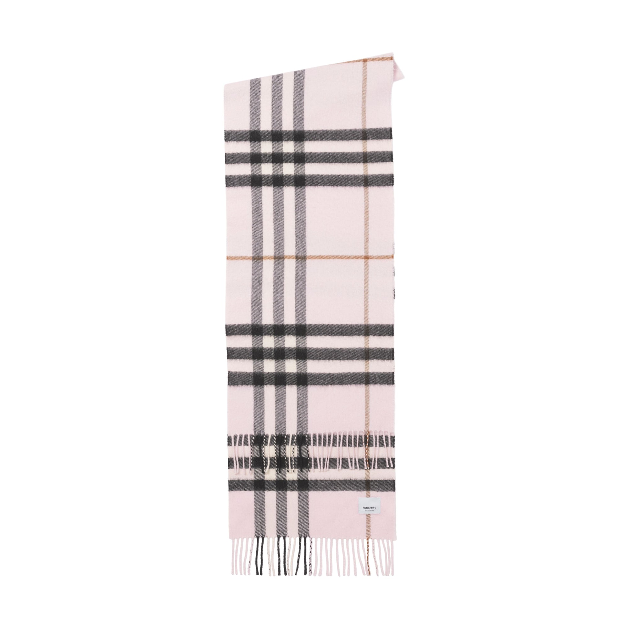 Écharpe en cachemire Burberry à motif check - Pale Candy Pink