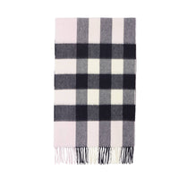 Écharpe en cachemire à motif Check - Pale Candy Pink Rectangular