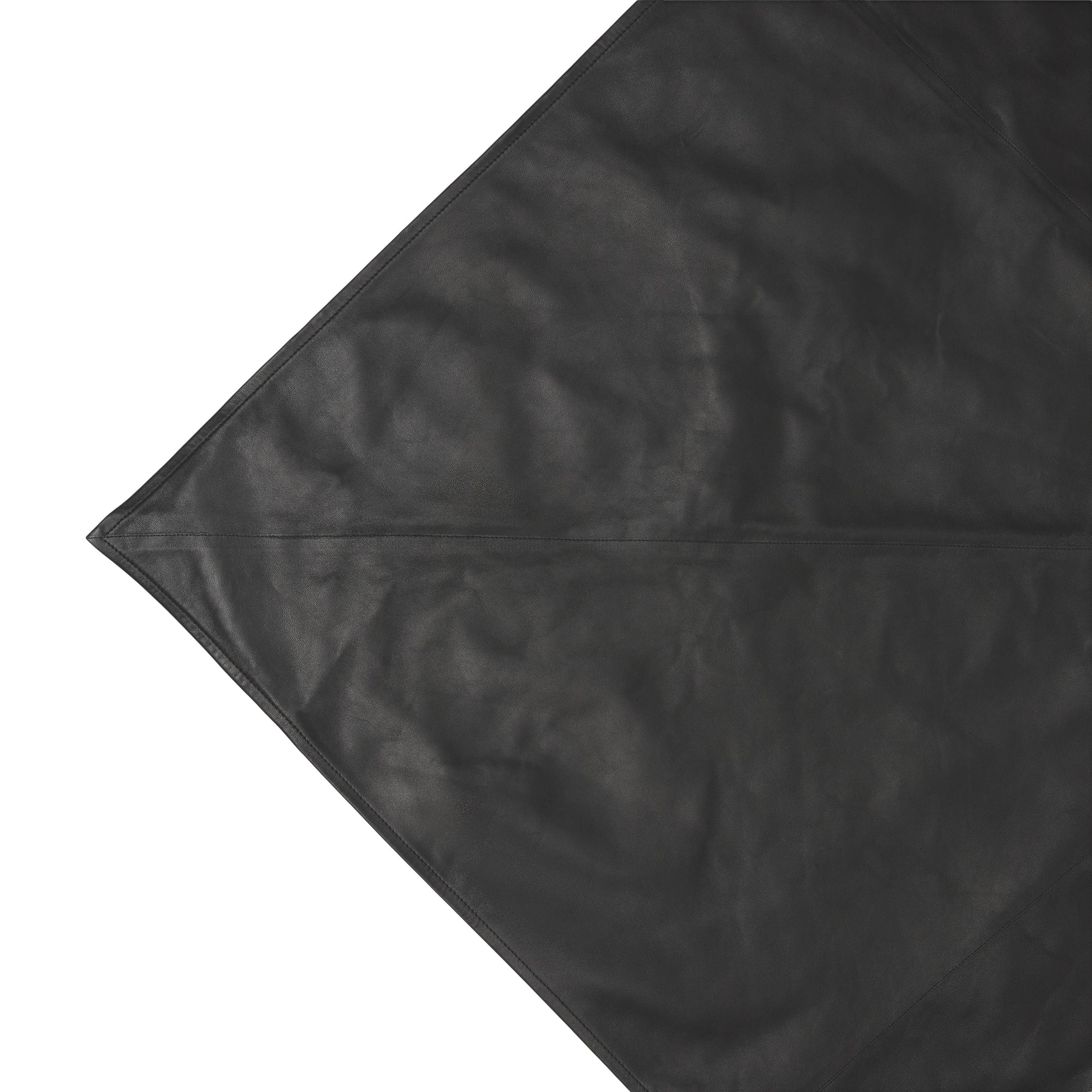 Bandana doublé de soie avec fausse fourrure - Black