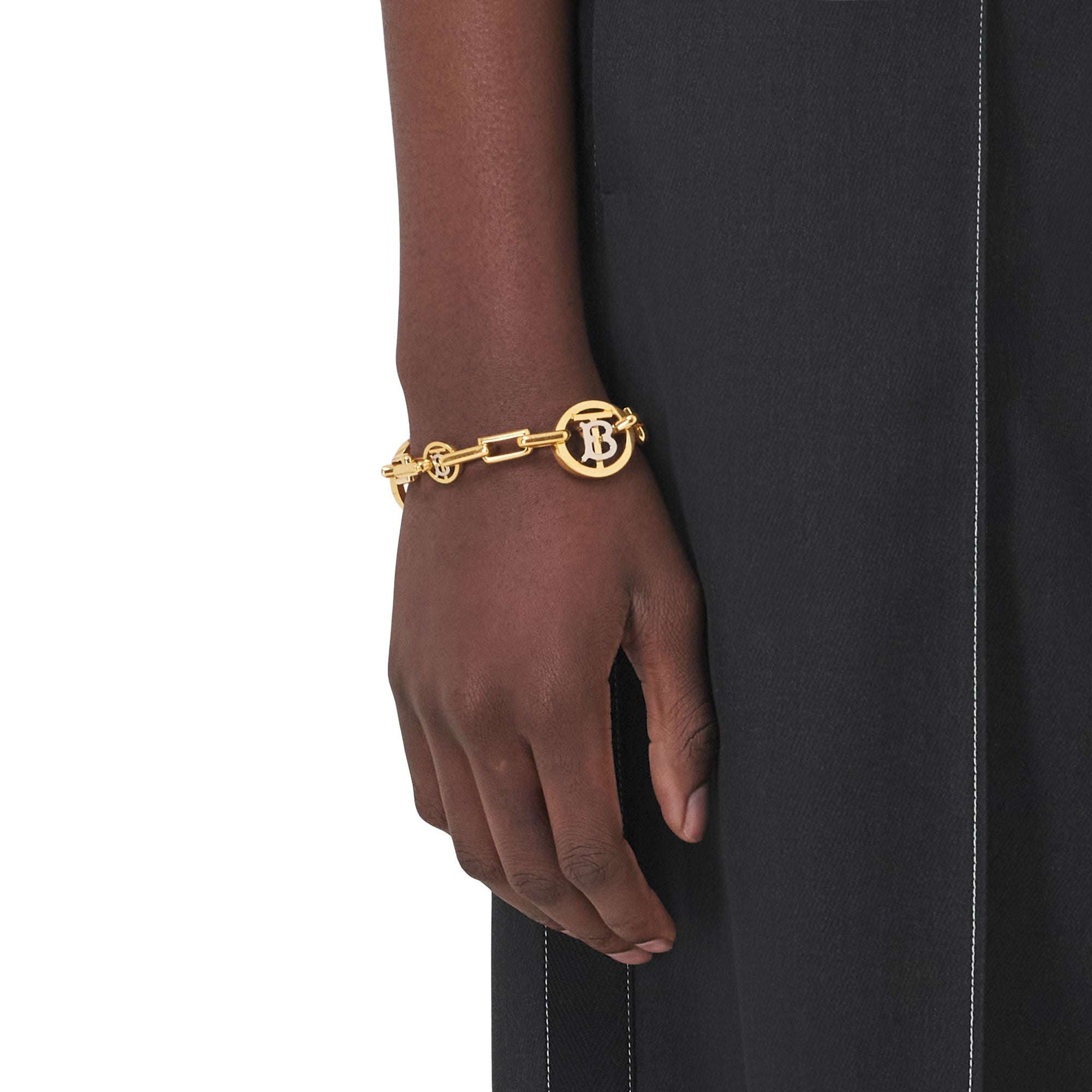 Bracelet monogramme plaqué or - Light Gold