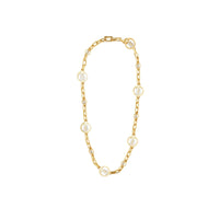 Collier plaqué or à motif monogramme - Light Gold