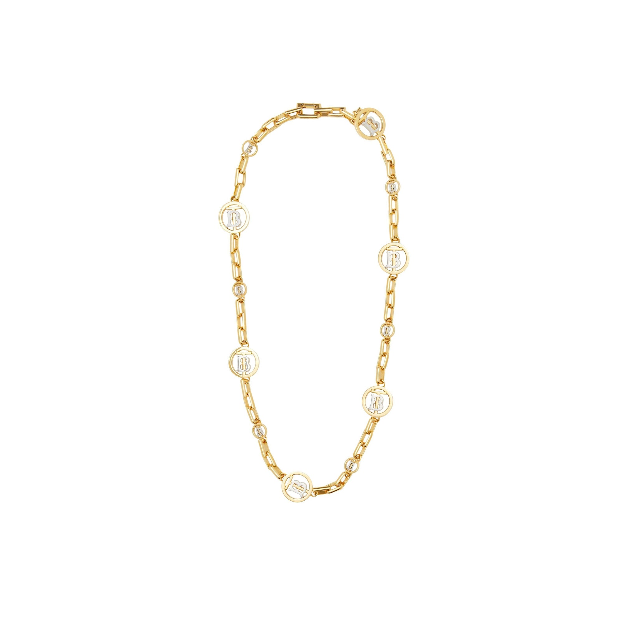 Collier plaqué or à motif monogramme - Light Gold