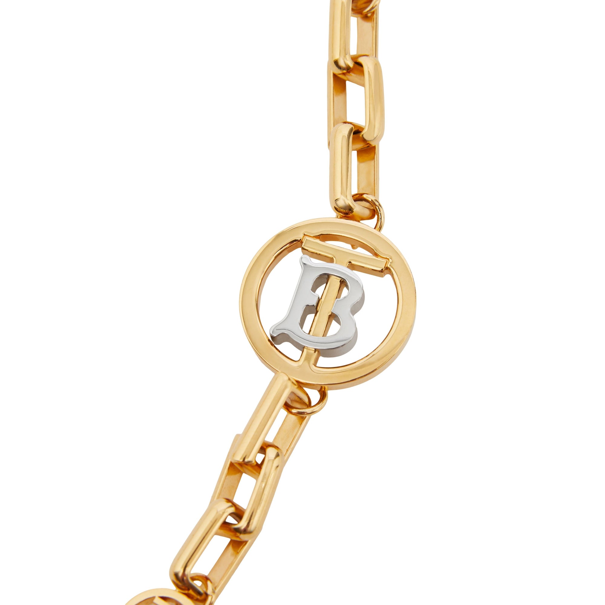 Collier plaqué or à motif monogramme - Light Gold