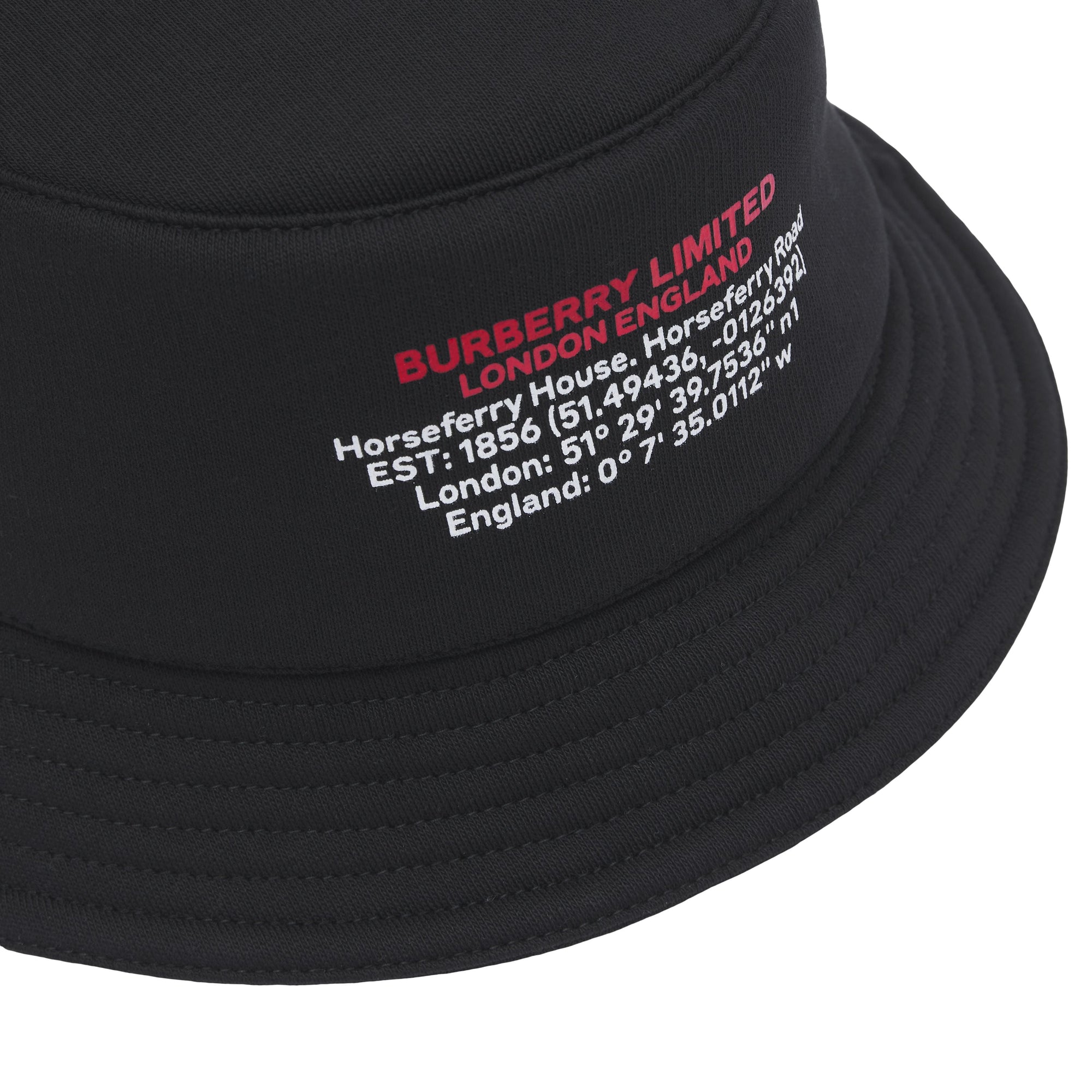 Chapeau bob à imprimé localisation - Black & White Logo
