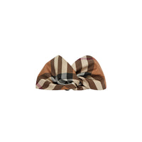 Bandeau en soie Check - Birch Brown