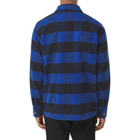 Chemise zippée en flanelle de coton vichy - Oceanic Blue Check
