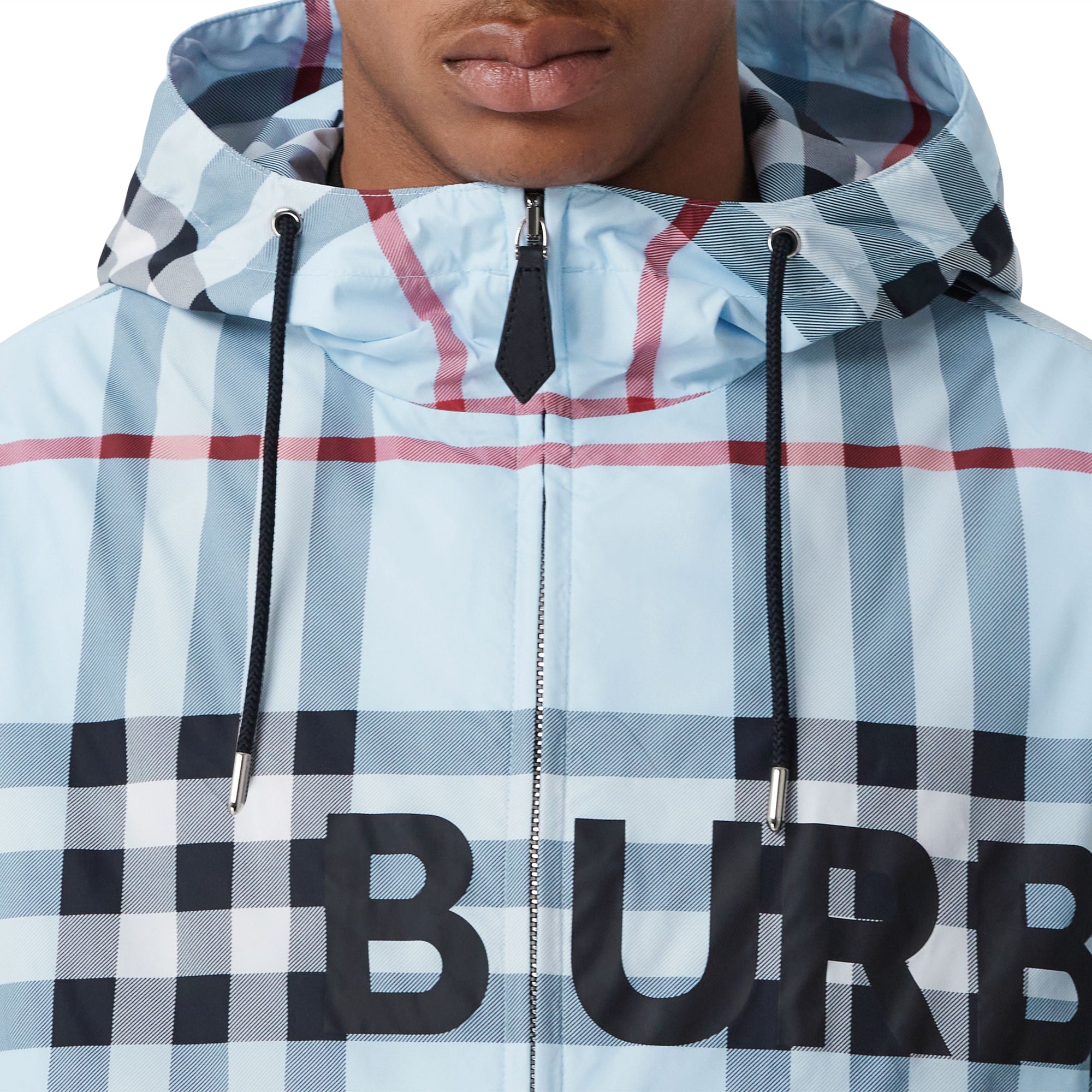 Veste à capuche à motif check Horseferry - Pale Blue Check