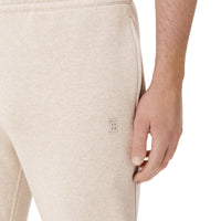 Pantalon de survêtement en coton et cachemire - Soft Fawn Melange