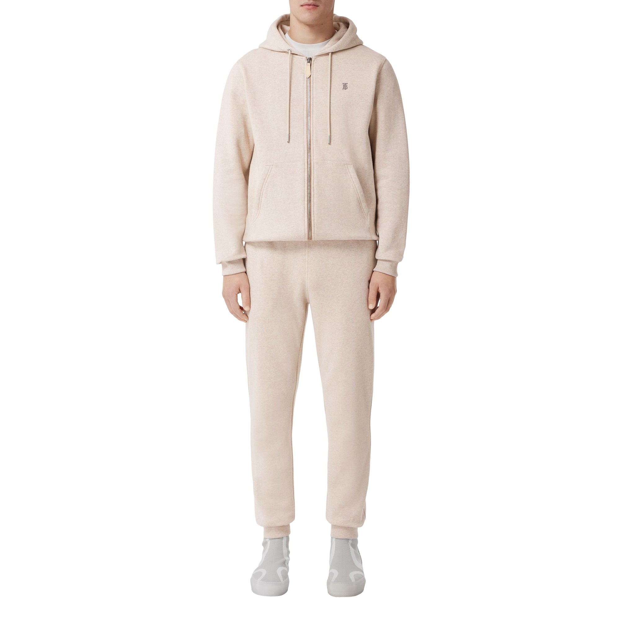 Pantalon de survêtement en coton et cachemire - Soft Fawn Melange