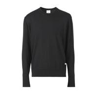 Pull en laine et soie à motif monogramme - Black