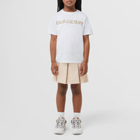 T-shirt en coton à logo brodé - White