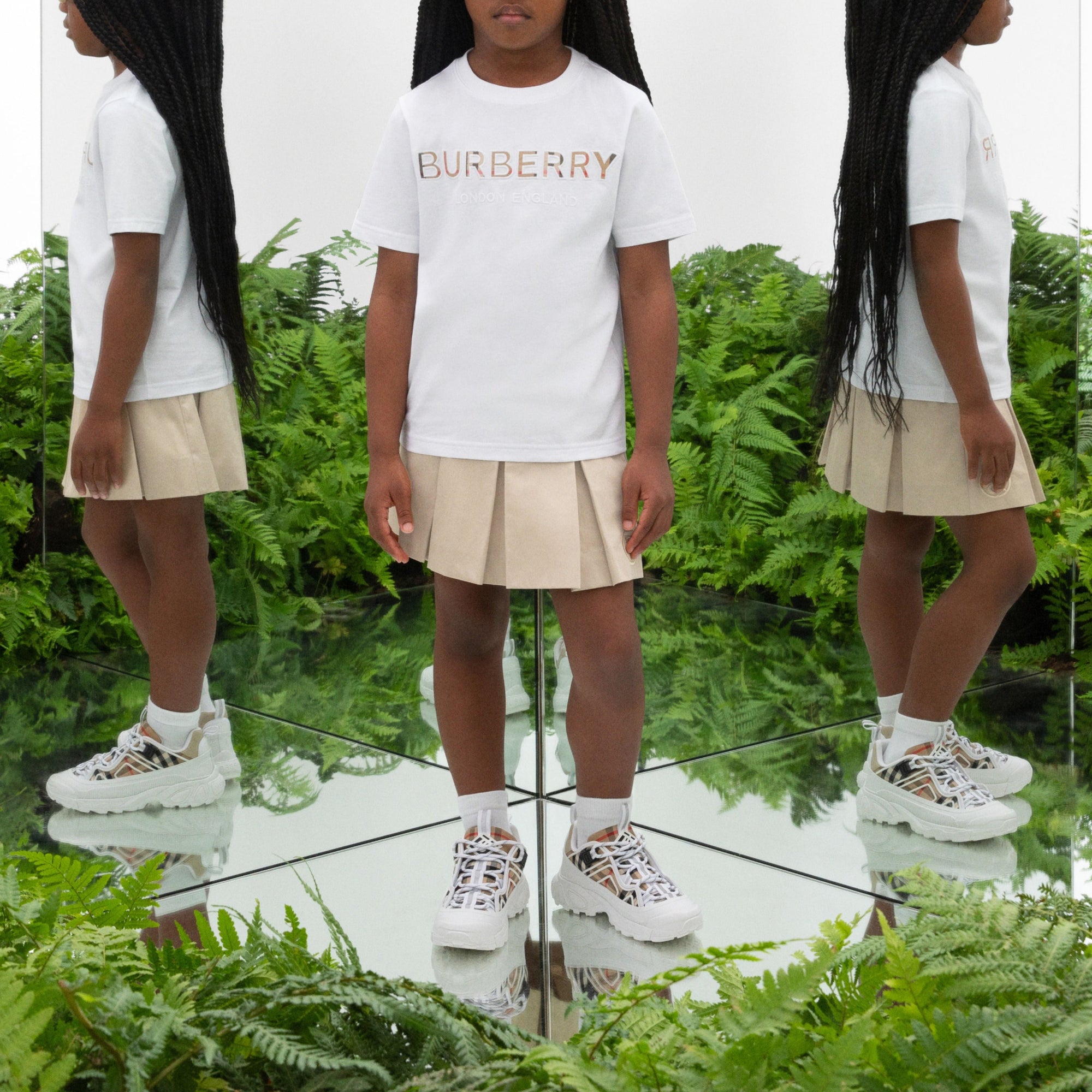 T-shirt en coton à logo brodé - White