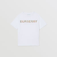 T-shirt en coton à logo brodé - White