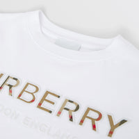 T-shirt en coton à logo brodé - White