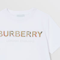 T-shirt en coton à logo brodé - White