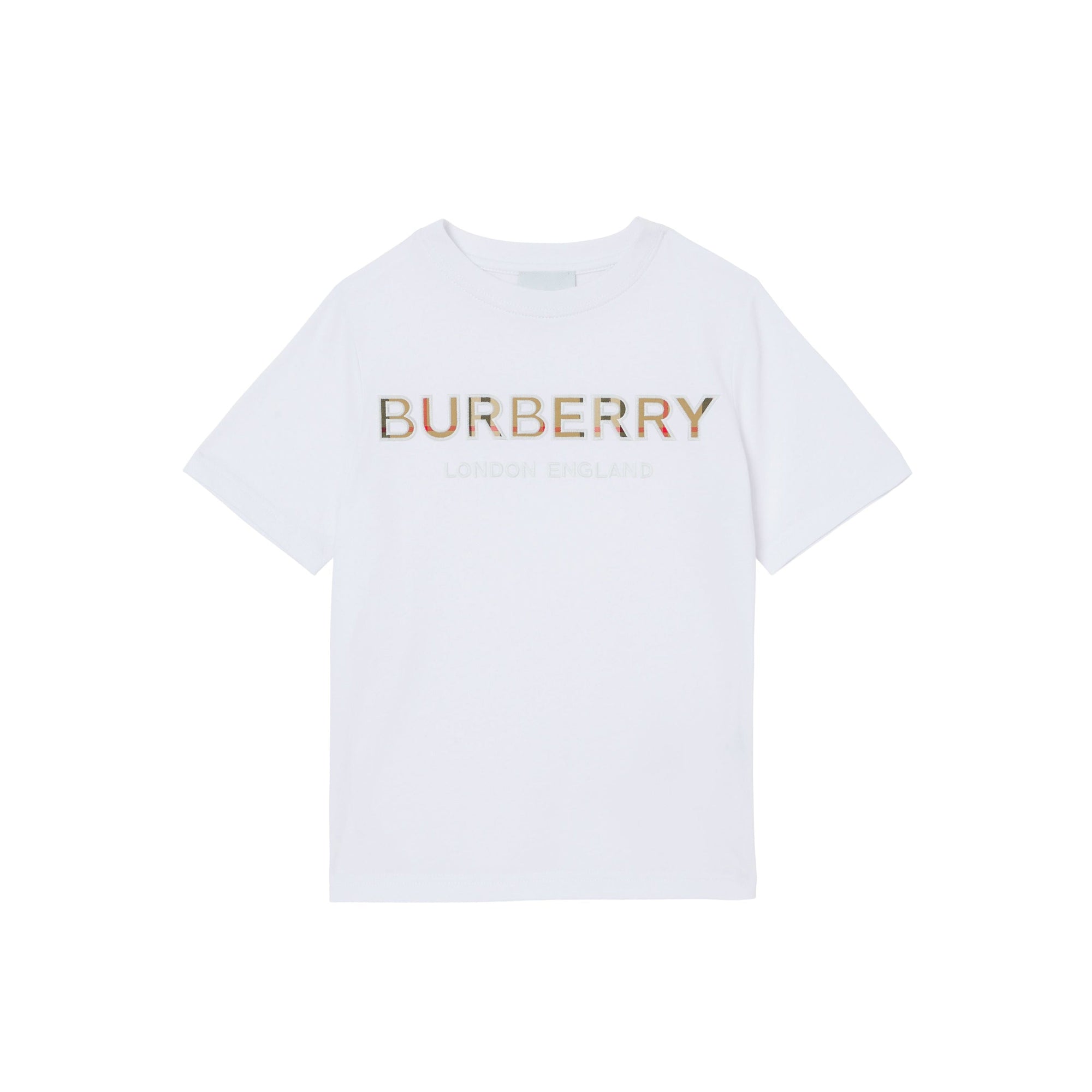 T-shirt en coton à logo brodé - White