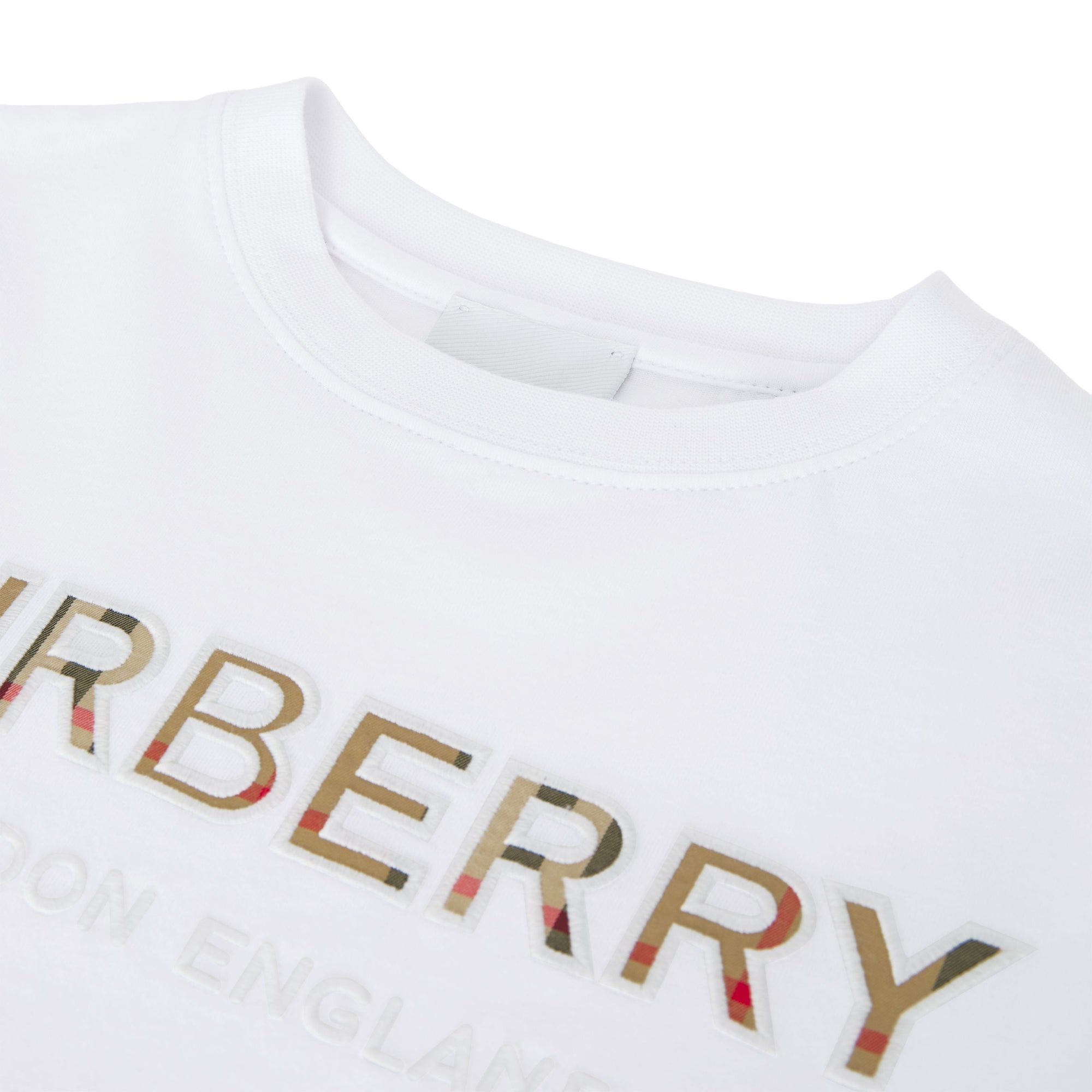 T-shirt en coton à logo brodé - White