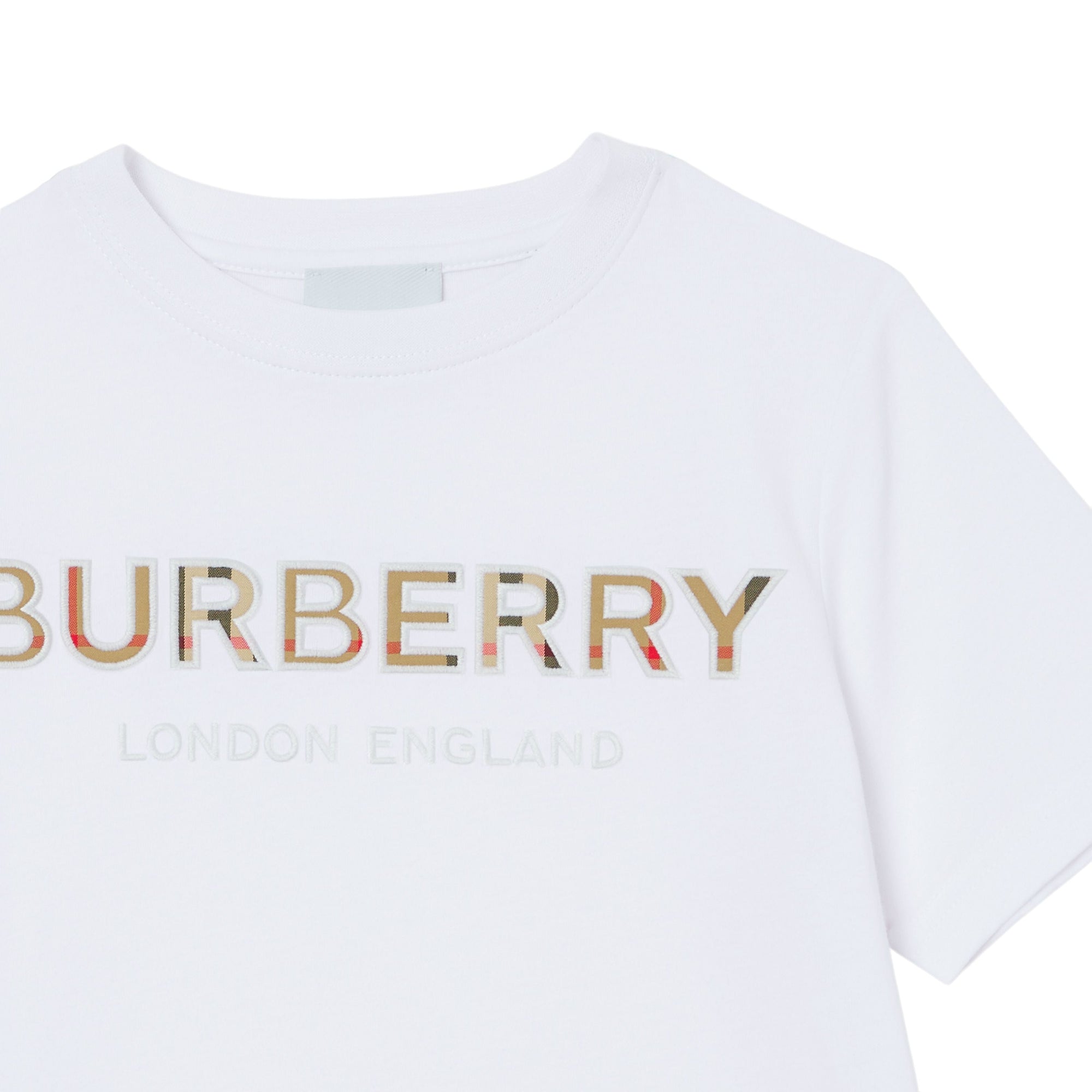 T-shirt en coton à logo brodé - White