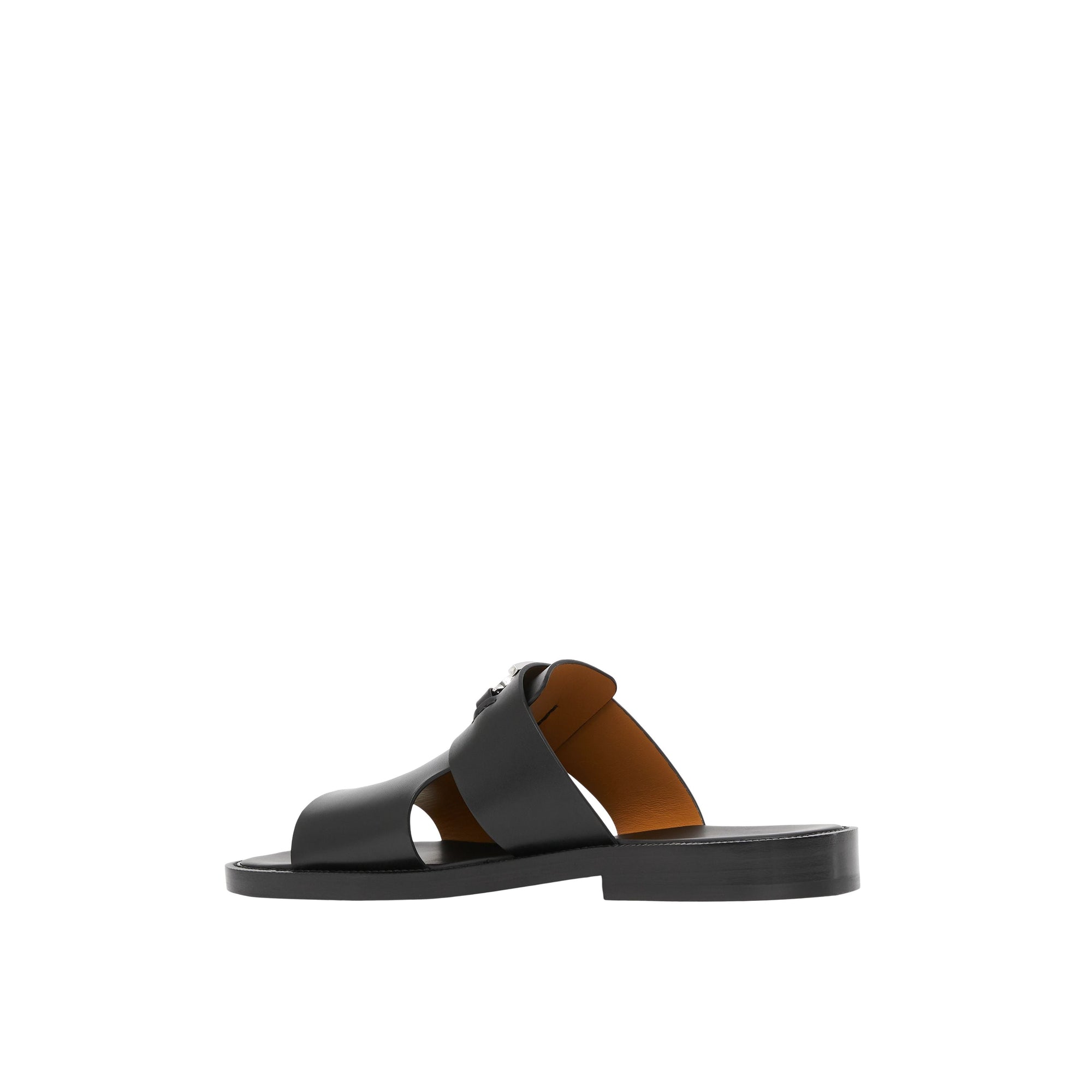 Mules en cuir à motif monogramme - Black