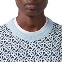 Sweat-shirt oversize en coton Monogram - Cobalt Blue